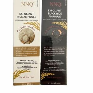 Exfoliant Rice Ampoule - White and Black - Set of Two